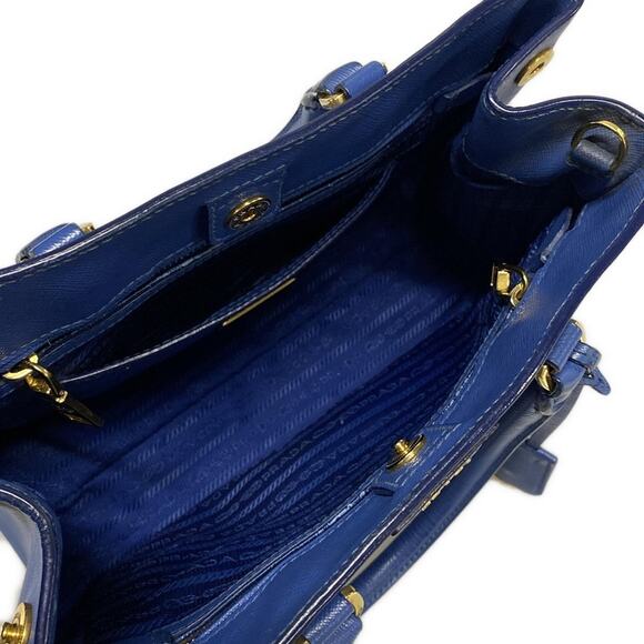 PRADA Triangle Logo Tote Bag BN2608 Saffiano Lux (Leather) - Picture 10 of 16